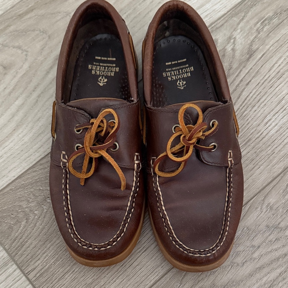 Brooks Brothers Men's Dark Brown Boat Shoes